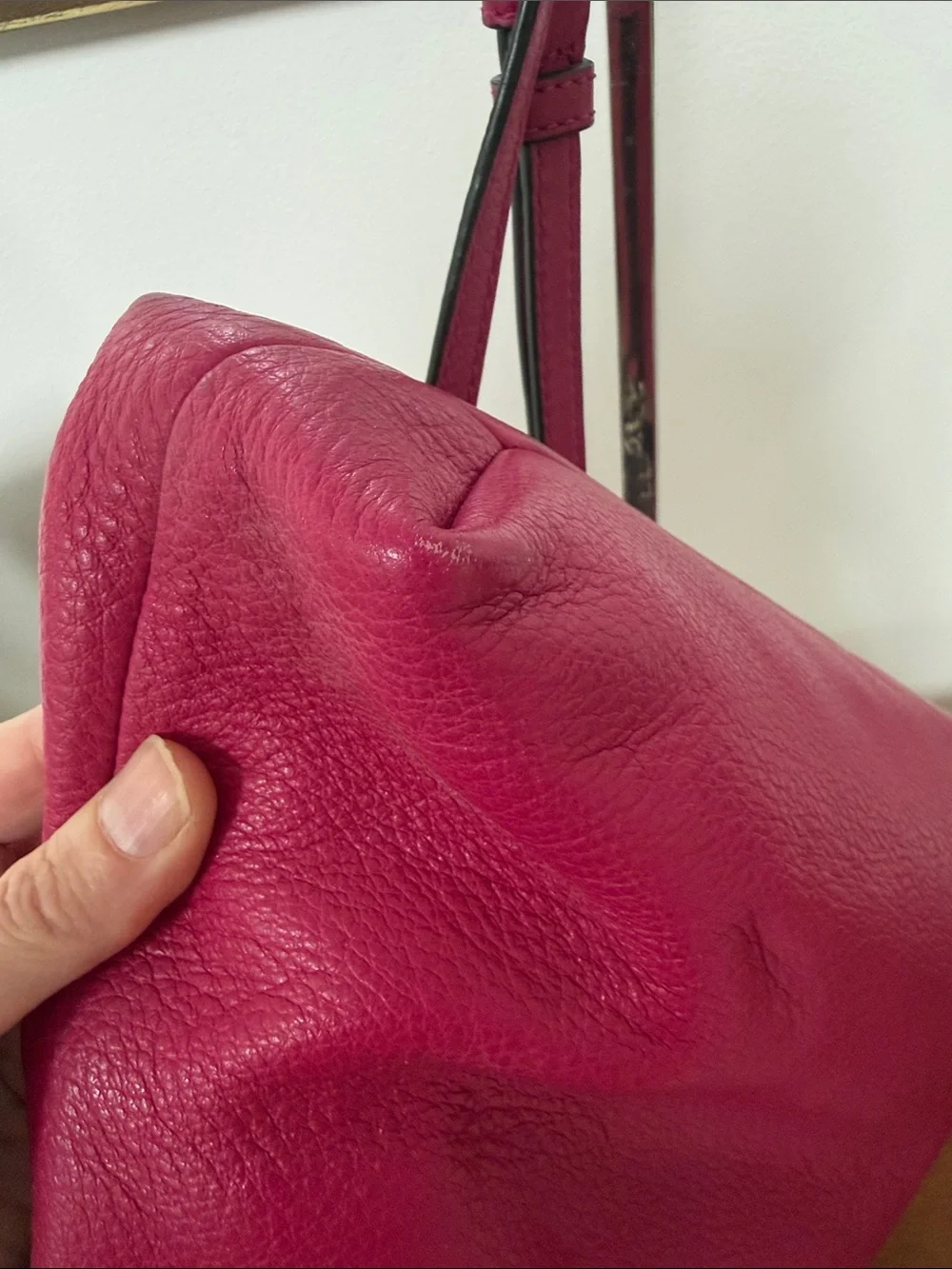 Michael Kors Women’s Pebbled Leather Crossbody Bag - Fuchsia